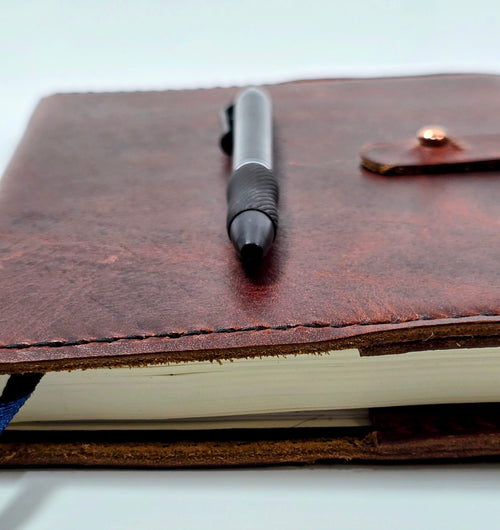 Burgundy Leather Journal Cover