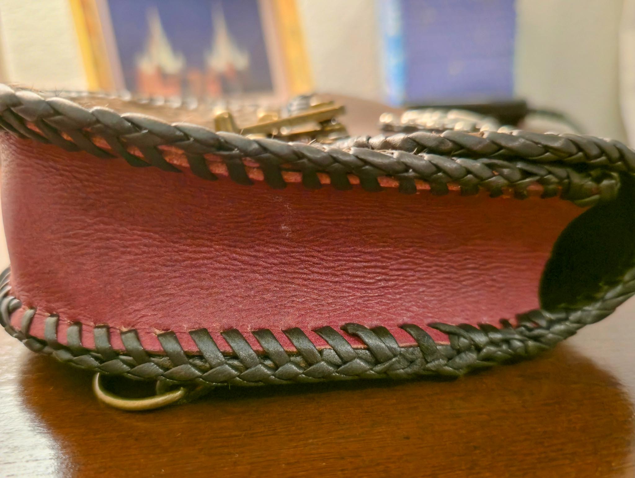 Hair on hybrid leather belt pouch - Hands-free leather purse and waist bag.